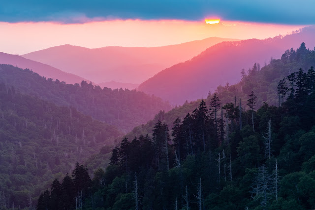 Morton Overlook Sunset, Great Smoky Mountains National Park