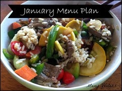 Many Waters January Menu Plan