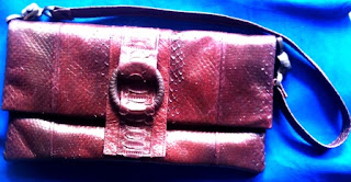 ring red python handbag