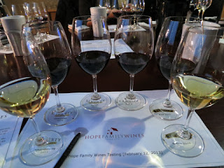 Lineup of Hope Family Wines