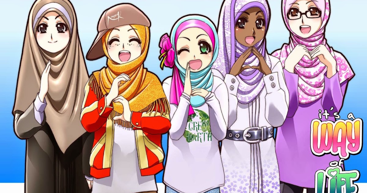 Gambar Kartun Ana Muslim Yang Comel