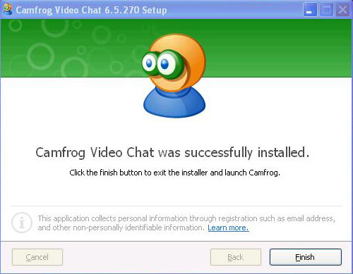 Install Camfrog 6.5 Finish