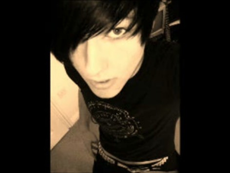 black hair emo guy. lack hair emo guy.