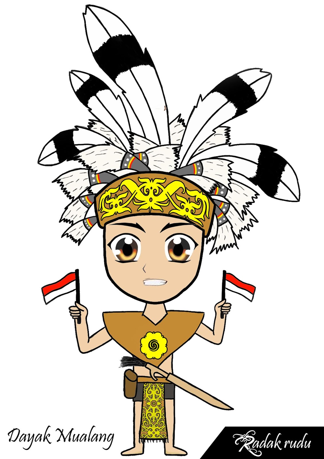 Paling Inspiratif Gambar Dayak Kartun  Mopppy