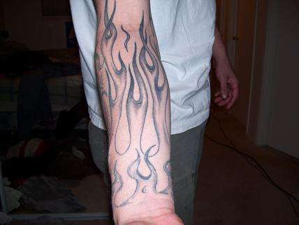Fire and flames tattoos have also been said to symbolism strength,