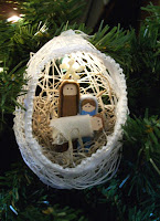 String nativity scene ornaments