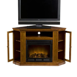 SEI Claremont TV Stand Media Console with Electric Fireplace