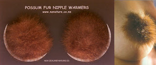 possum fur nipple warmers