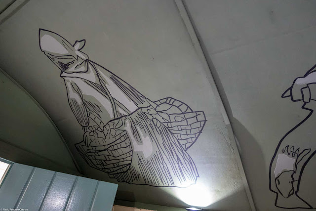 Vagão do Armistício - detalhe do teto com desenho de Poty Lazzarotto
