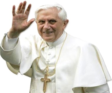 Foto de Benedicto XVI saludando con la mano