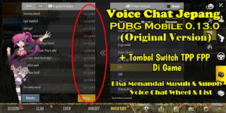 Voice Chat Jepang PUBG Mobile Global 0.13.0 Versi Original + Tombol TPP FPP Di Game
