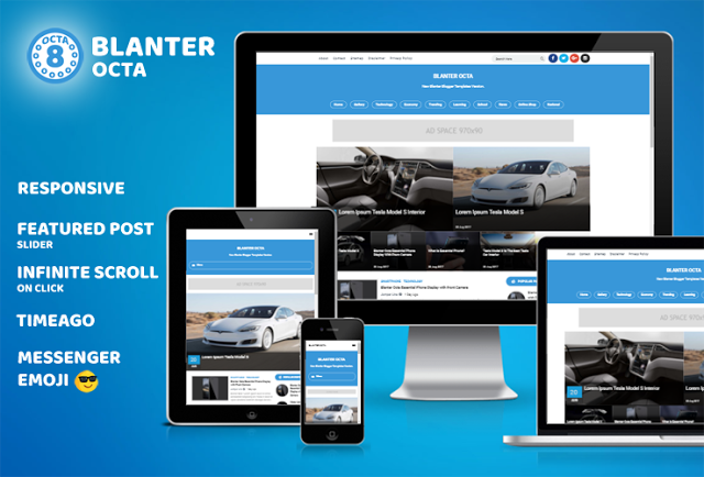 Download Blanter Octa New Blogger Template Responsive Free