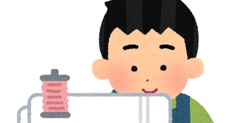 ミシンを使う男性のイラスト かわいいフリー素材集 いらすとや