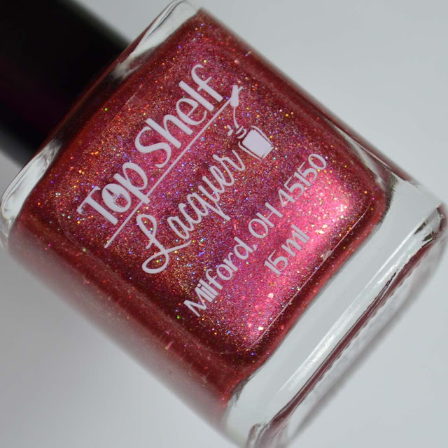 candy apple red holographic nail polish