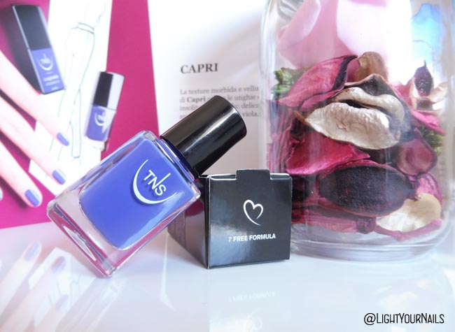 Smalto blu TNS 535 Capri (Bon Ton 2018) blue nail polish