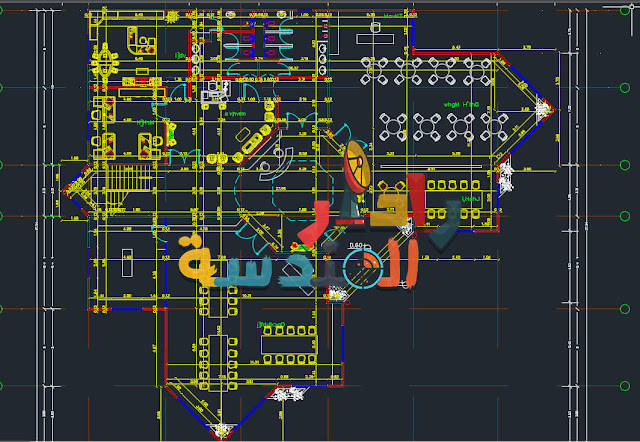    تحميل ملف أوتوكاد لــ مشروع مبنى المكتبة Dwg