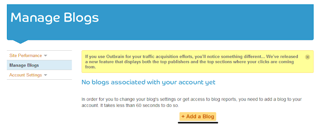 outbrain add a blog