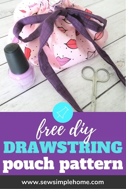 Learn how to sew a cinched makeup bag with this free drawstring bag tutorial and pattern.