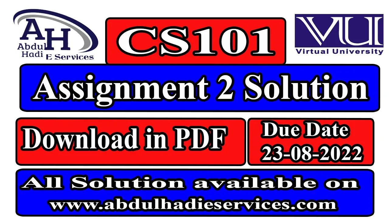 cs101 assignment 2 solution 2022 pdf