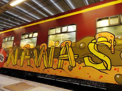 Action painting bringing art to the trains