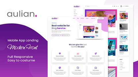 Aulian v2.0 Landing Page Blogger Template