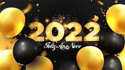 Fundo de Tela com Balões Feliz Ano Novo 2022