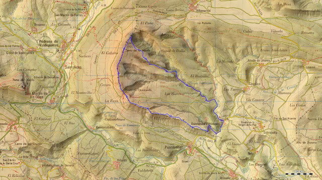 Mapa Cresterio del Macizo de Dulla