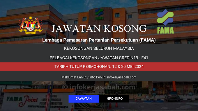 Jawatan Kosong Lembaga Pemasaran Pertanian Persekutuan (FAMA) Seluruh Malaysia - Tetap/Kontrak 