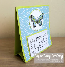 Botanical butterfly desk calendar Stampin Up