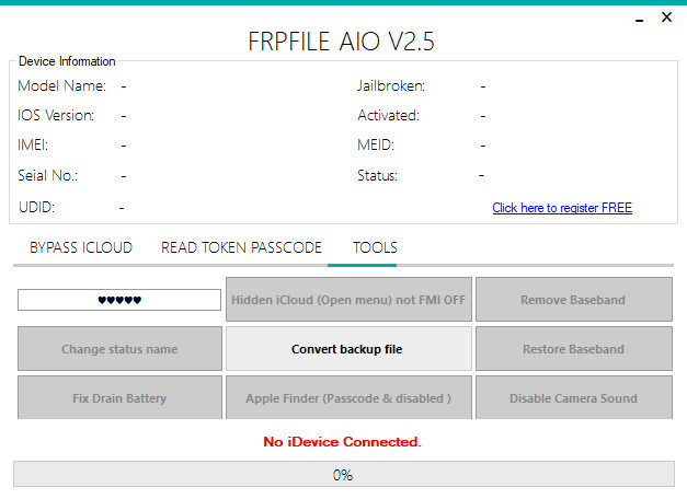 iFrpfile All In One Tool AIO V2.5 Free Tool Added Apple Finder