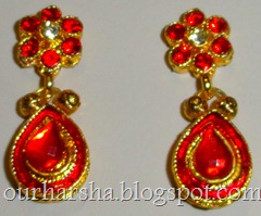 red and white fancy earrings (5)