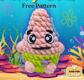 PATRON GRATIS PATRICIO | BOB ESPONJA AMIGURUMI 68473