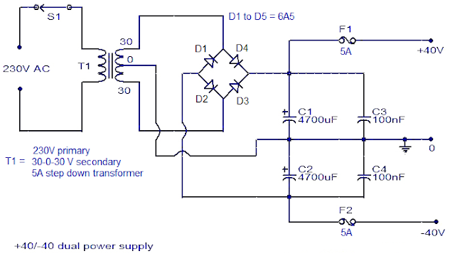 Power supply for this circuit.