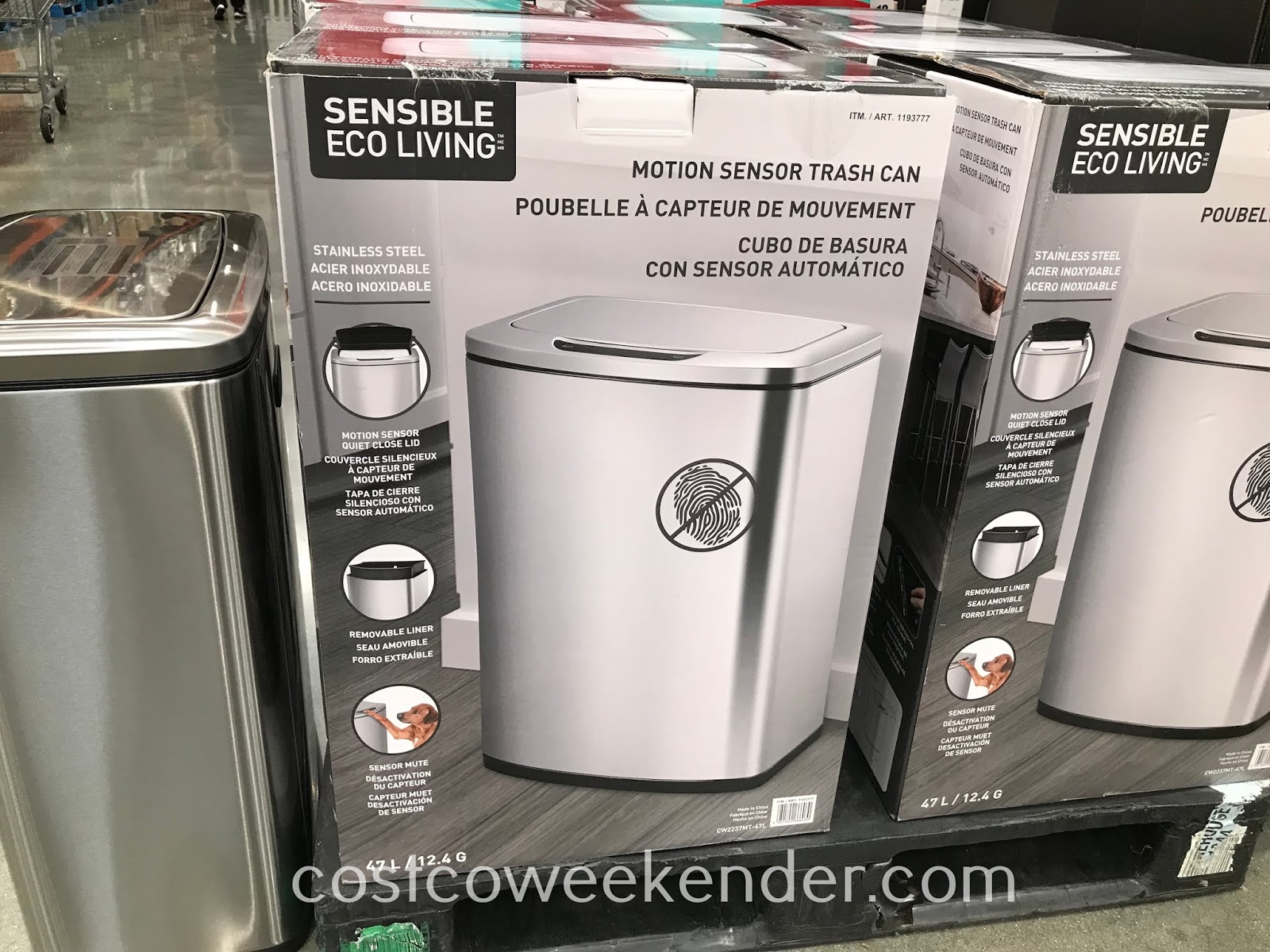 Impressive costco trash can touchless Eko 47l Motion Sensor Trash Can Costco Weekender