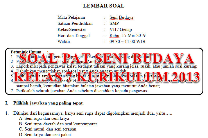 Soal Penilaian Akhir Tahun Pat Pas Kelas  Soal Pat Matematika Kelas 4 Semester 2 Kurikulum 2013