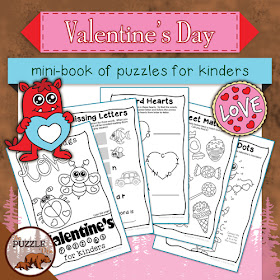  The Puzzle Den - Valentine's Day mini book for Kinders