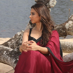 Rakul Preet in Maroon Color Saree with Cute and Lovely Expressions in NGK