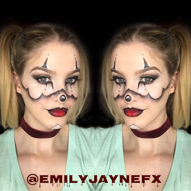 Cute clown makeup using illamasqua, anastasia beverly hills and mac