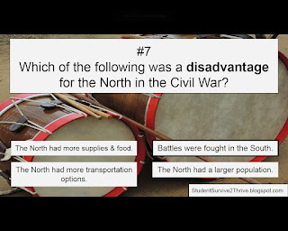 The correct answer is: Battles were fought in the South.