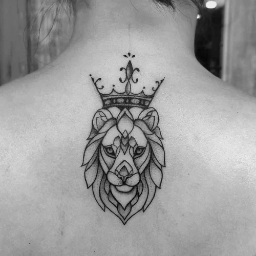 Minimalist Tattoo Jungle King Lion Tattoo