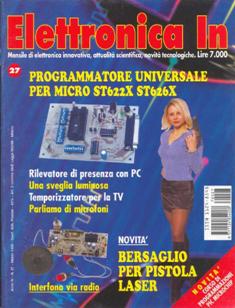 Elettronica In 27 - Marzo 1998 | ISSN 1124-8548 | TRUE PDF | Mensile | Elettronica
Elettronica In è una rivista mensile (10 numeri all'anno) di elettronica applicata con intenti didattici e divulgativi, rivolta a quanti operano nel campo della progettazione elettronica. 
In particolare ci rivolgiamo a quanti lavorano nei laboratori di Ricerca e Sviluppo e negli Uffici Tecnici di piccole e medie aziende nonché a quanti frequentano Corsi di Studio nel settore elettronico e informatico (studenti universitari e di scuola media superiore) ed ai loro insegnanti.
Prestiamo particolare attenzione anche a coloro che, pur non operando professionalmente in questi campi, sono affascinati dalla possibilità di realizzare in proprio dispositivi elettronici per gli impieghi più vari. 
I contenuti della rivista possono essere suddivisi in due differenti tipologie:
- Progetti pratici;
- Corsi teorici
In ciascun numero della rivista proponiamo progetti tecnologicamente molto avanzati, sia dal punto di vista hardware che software, che cerchiamo di illustrare nella forma più chiara e comprensibile occupandoci delle modalità di funzionamento, dei particolari costruttivi e delle problematiche software. In questo modo il lettore può acquisire e sperimentare in pratica una serie di conoscenze utili per cimentarsi in seguito con progetti simili o ancora più complessi. In ogni caso tutti i circuiti proposti sono originali ed hanno un'utilità immediata.
Nel secondo caso (Corsi teorici) vengono trattati argomenti di grande attualità per i quali non esistono ancora (o esistono in maniera frammentaria) informazioni approfondite. Agli aspetti teorici fanno sempre seguito applicazioni pratiche con le quali verificare sul campo le nozioni teoriche apprese.