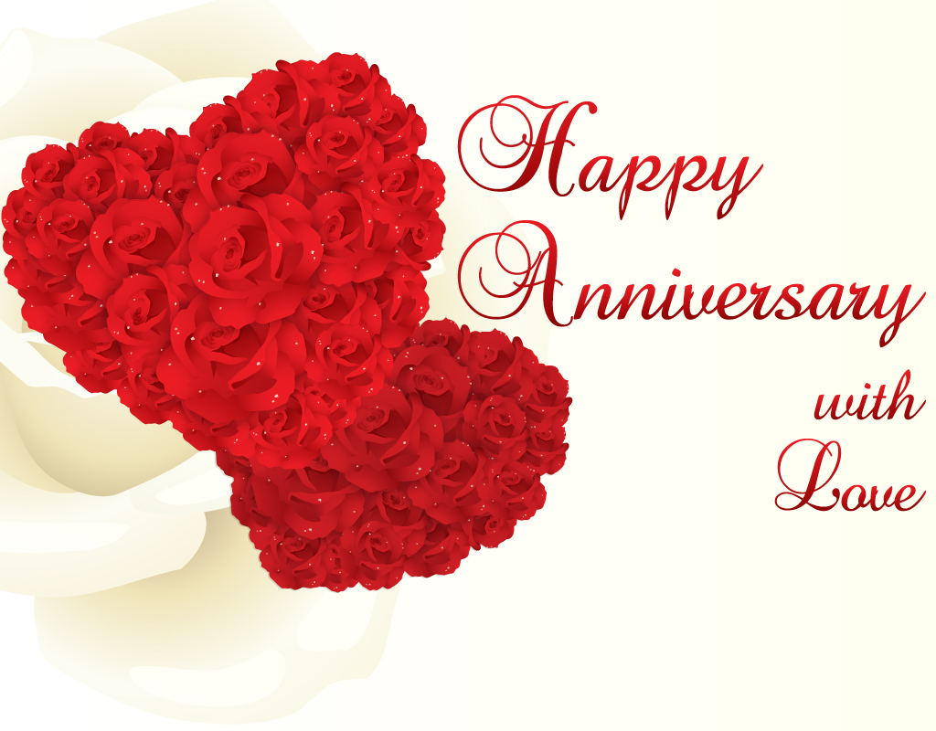 Red Rose for Happy Marriage  Anniversary  Wishes Cards 