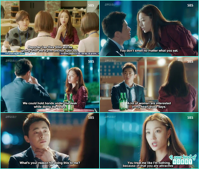  female newscaster hit ion hwa shin while drinking and ask him to date because he is the only one who treat her like no body- Jealousy Incarnate - Episode 8 Review