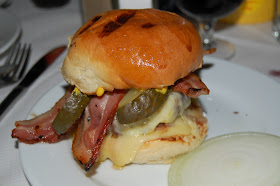 Joe Allen's secret burger, sticking its tongue out at people who don't know about it.