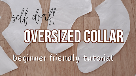 How to Self Draft Oversized Collar for Any Sewing Pattern