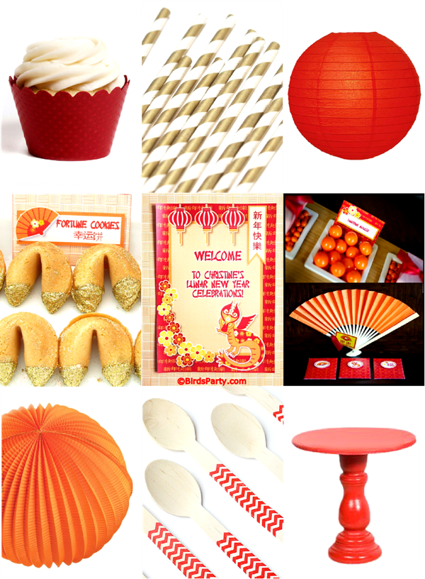 Chinese New Year Party Ideas & Printables - BirdsParty.com