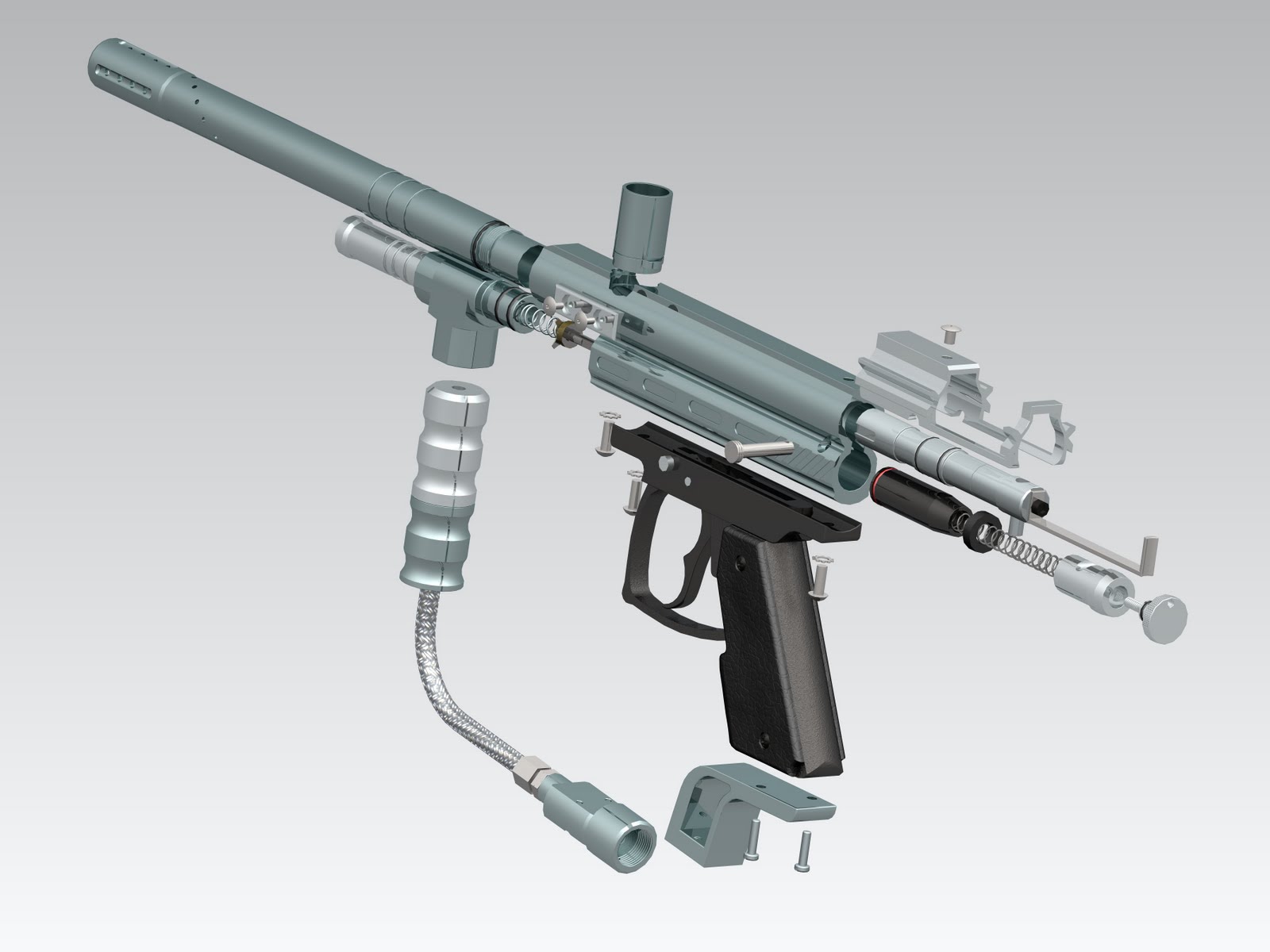 Evan's Place: CAD model of Paintball Gun