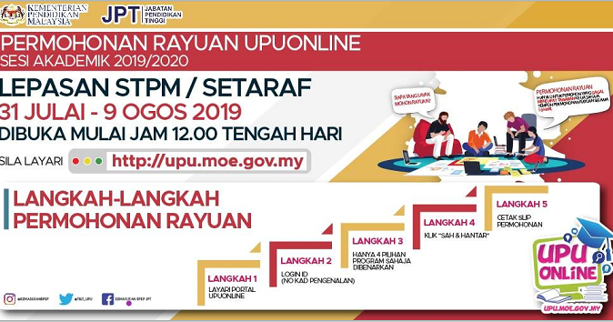 Semakan Permohonan Rayuan UPU Lepasan STPM / Setaraf Sesi ...