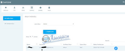 Cara ganti email akun admin dapodik paud
