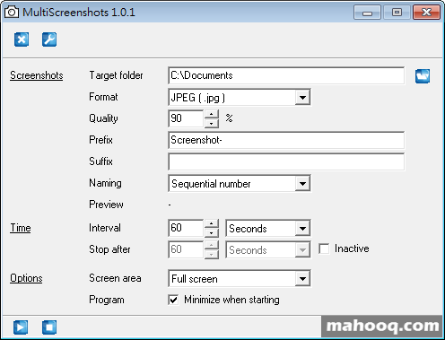 好用的免費定時截圖軟體推薦：MultiScreenshots 免安裝版下載